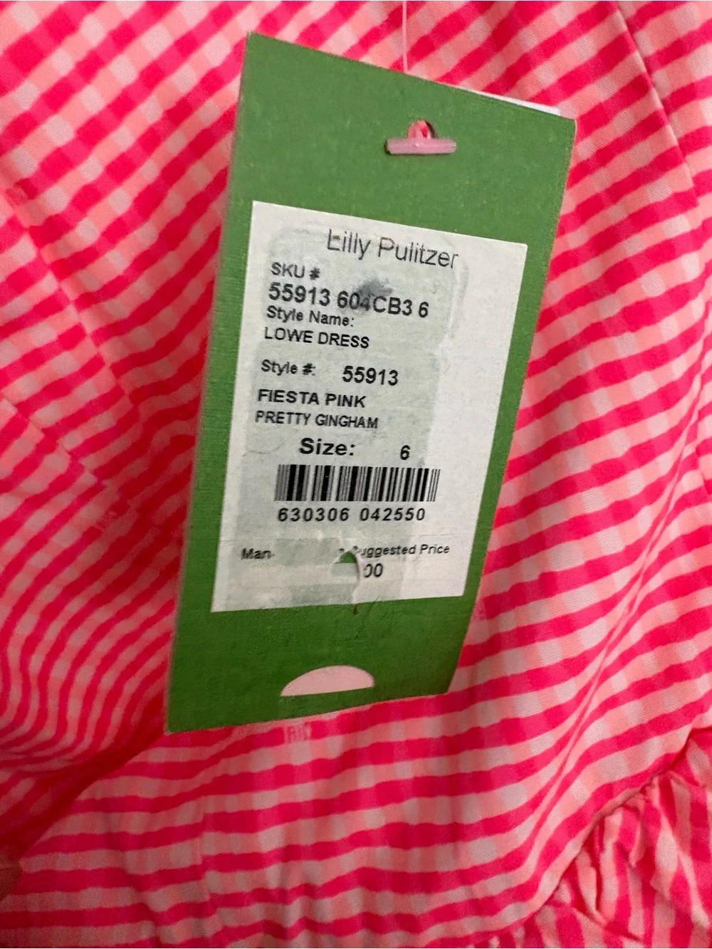 Lilly Pulitzer Fluorescent Fiesta Pink Pretty Garden Peplum Dress - Picture 5 of 5